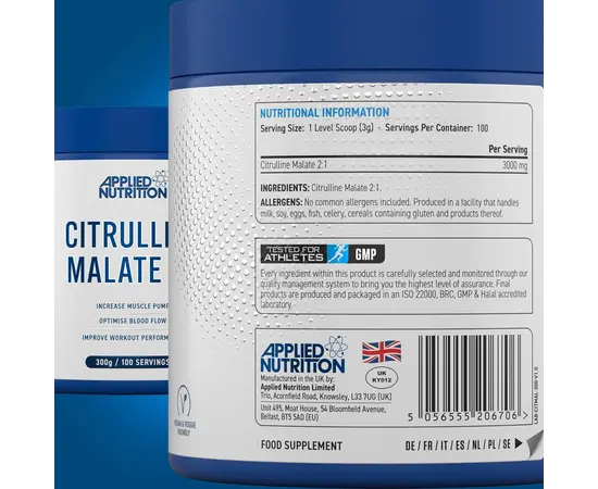 Applied Nutrition Citrulline Malate 2:1 300 g, image , зображення 3