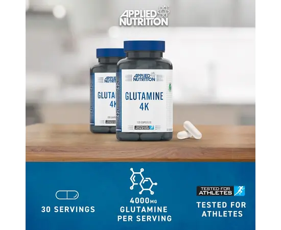 Applied Nutrition Glutamine 4K 120 caps, image , зображення 3