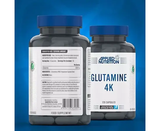 Applied Nutrition Glutamine 4K 120 caps, image , зображення 2