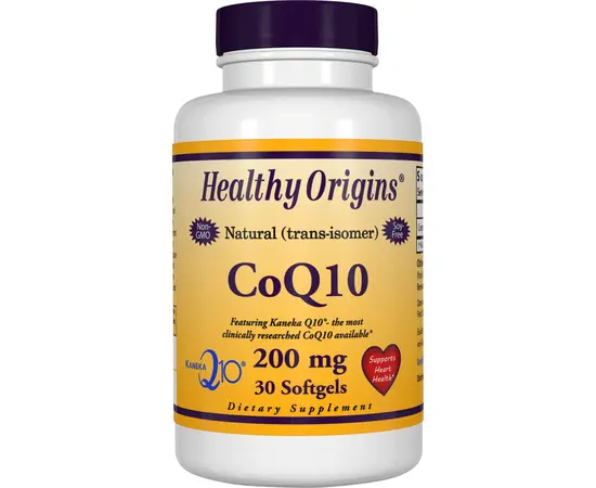 Healthy Origins CoQ-10 200 mg 30 softgels, Healthy Origins CoQ-10 200 mg 30 softgels  в интернет магазине Mega Mass