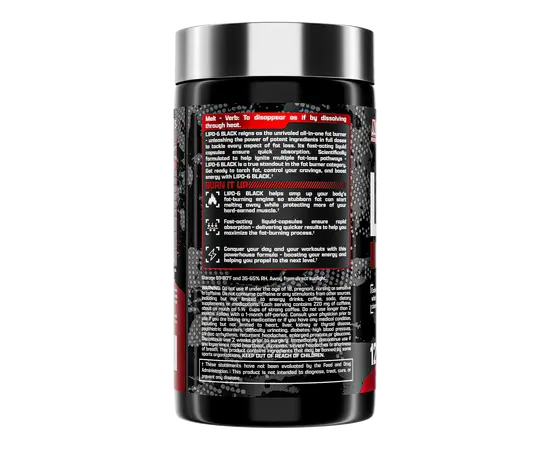 Nutrex Lipo-6 Black 120 caps, Nutrex Lipo-6 Black 120 caps , изображение 2 в интернет магазине Mega Mass