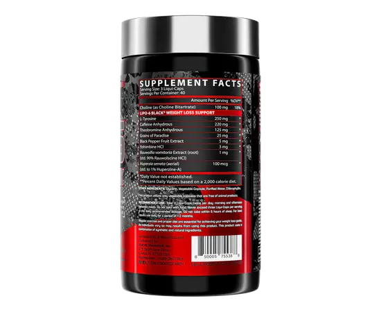 Nutrex Lipo-6 Black 120 caps, Nutrex Lipo-6 Black 120 caps , изображение 3 в интернет магазине Mega Mass