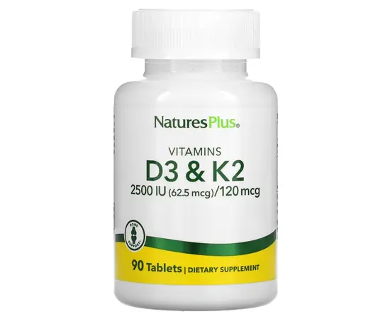 Nature's Plus D3 + K2 90 caps, Nature's Plus D3 + K2 90 caps  в интернет магазине Mega Mass