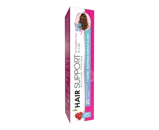 Activlab Hair Support + Biotin, Zinc 20 tabs Cherry, Activlab Hair Support + Biotin, Zinc 20 tabs Cherry  в интернет магазине Mega Mass