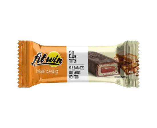 FitWin Protein Bar 60 g, Фасовка: 60 g, Смак: Peanut Caramel / Горіхова Карамель, image 