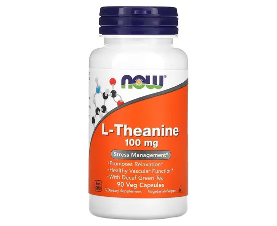 NOW L-Theanine 100 mg 90 caps, Концентрация: 100 mg, NOW L-Theanine 100 mg 90 caps, Концентрация: 100 mg  в интернет магазине Mega Mass