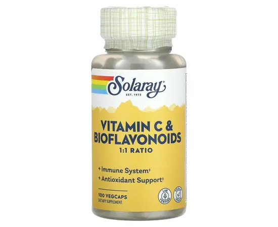 Solaray Vitamin C & Bioflanoid 500 mg 100 caps, image 