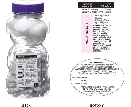 Sambucol Black Elderberry Immune Support Kids + Vitamin C 60 Chewable, Sambucol Black Elderberry Immune Support Kids + Vitamin C 60 Chewable , изображение 2 в интернет магазине Mega Mass