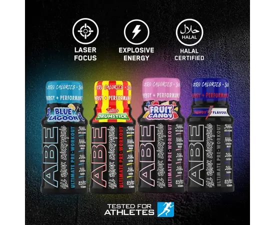 Applied Nutrition ABE Shot 60 ml, Фасування: 60 ml, Смак: Blue Lagoon / Блакитна Лагуна, image , зображення 4