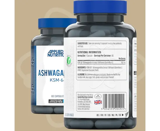 Applied Nutrition Ashwagandha KSM66 60 caps, Applied Nutrition Ashwagandha KSM66 60 caps , изображение 3 в интернет магазине Mega Mass