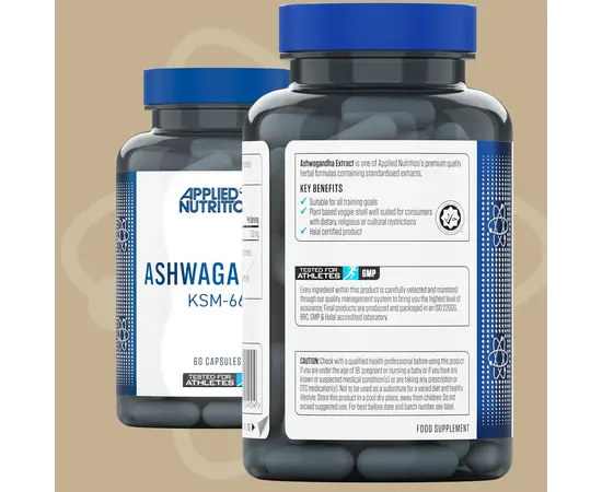 Applied Nutrition Ashwagandha KSM66 60 caps, Applied Nutrition Ashwagandha KSM66 60 caps , изображение 2 в интернет магазине Mega Mass