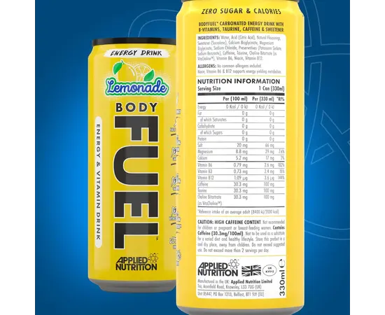 Applied Nutrition Body Fuel 330 ml, Фасування: 330 ml, Смак: Lemonade / Лимонад, image , зображення 2