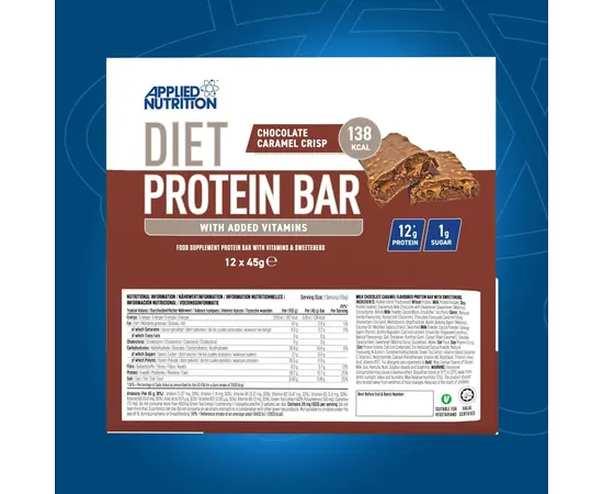 Applied Nutrition Diet Protein Bar 45g Chocolate Caramel, Applied Nutrition Diet Protein Bar 45g Chocolate Caramel , изображение 5 в интернет магазине Mega Mass