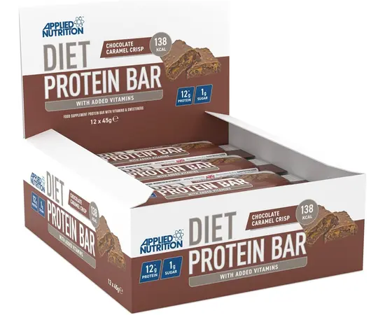 Applied Nutrition Diet Protein Bar 45g Chocolate Caramel, Applied Nutrition Diet Protein Bar 45g Chocolate Caramel , изображение 2 в интернет магазине Mega Mass