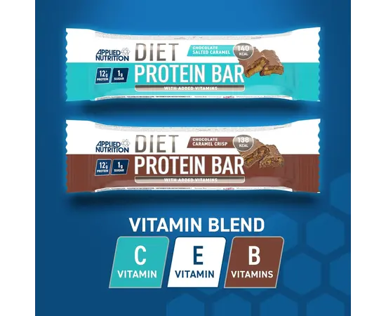 Applied Nutrition Diet Protein Bar 45g Chocolate Salted Caramel, Applied Nutrition Diet Protein Bar 45g Chocolate Salted Caramel , изображение 4 в интернет магазине Mega Mass