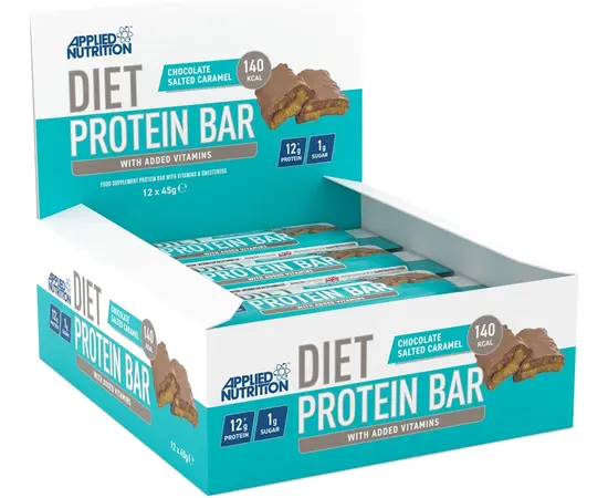 Applied Nutrition Diet Protein Bar 45g Chocolate Salted Caramel, Applied Nutrition Diet Protein Bar 45g Chocolate Salted Caramel , изображение 2 в интернет магазине Mega Mass