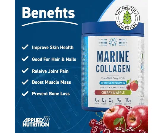 Applied Nutrition Marine Collagen 300 g, Фасовка: 300 g, Вкусы: Cherry Apple / Вишня Яблоко, Applied Nutrition Marine Collagen 300 g, Фасовка: 300 g, Вкусы: Cherry Apple / Вишня Яблоко , изображение 2 в интернет магазине Mega Mass