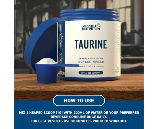Applied Nutrition Taurine 200 g, Applied Nutrition Taurine 200 g , изображение 5 в интернет магазине Mega Mass