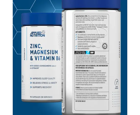 Applied Nutrition ZMA Advanced 90 caps, image , зображення 2