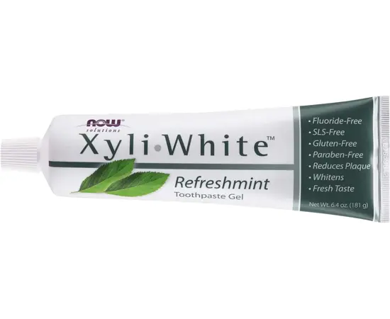 NOW Xyli White Cinnafresh Toothpaste Gel 181 g, Вкусы: Refreshmint / Свежая Мята, NOW Xyli White Cinnafresh Toothpaste Gel 181 g, Вкусы: Refreshmint / Свежая Мята , изображение 2 в интернет магазине Mega Mass