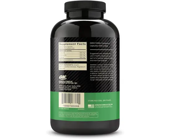 Optimum Nutrition Mega-Size BCAA 400 caps, Фасовка: 400 caps, Optimum Nutrition Mega-Size BCAA 400 caps, Фасовка: 400 caps , изображение 2 в интернет магазине Mega Mass