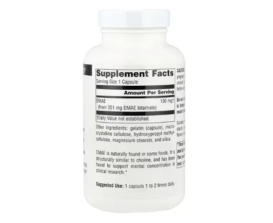 Source Naturals DMAE 351 mg 200 caps, Source Naturals DMAE 351 mg 200 caps , изображение 2 в интернет магазине Mega Mass