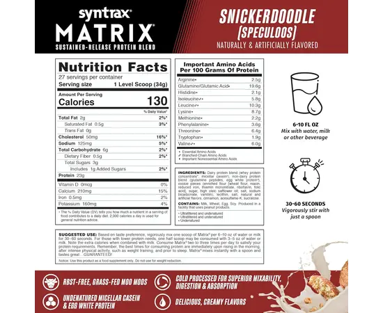 Syntrax Matrix 907 g, Фасування: 907 g, Смак: Snickerdoodle / Печиво Снікердудл, image , зображення 3