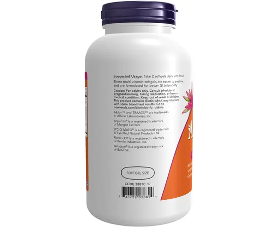 NOW Adam Superior Men's Multi 180 softgels, Фасовка: 180 softgels, NOW Adam Superior Men's Multi 180 softgels, Фасовка: 180 softgels , изображение 3 в интернет магазине Mega Mass