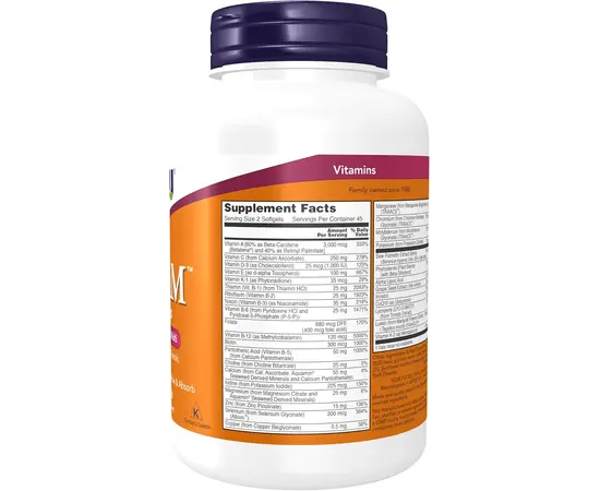 NOW Adam Superior Men's Multi 90 softgels, Фасовка: 90 softgels, NOW Adam Superior Men's Multi 90 softgels, Фасовка: 90 softgels , изображение 2 в интернет магазине Mega Mass