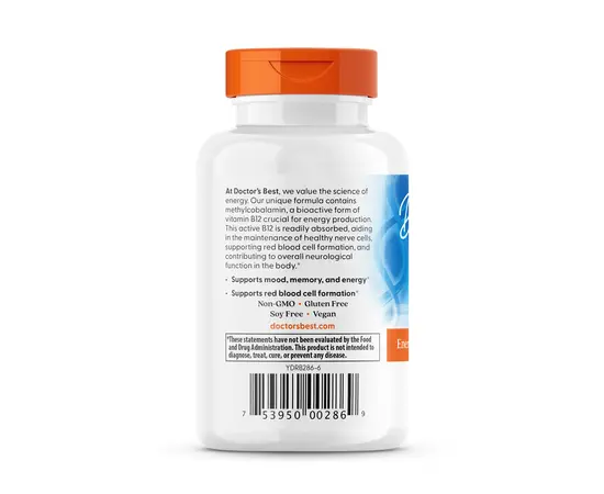 Doctor's Best Fully Active B12 1500 mcg 60 caps, image , зображення 3