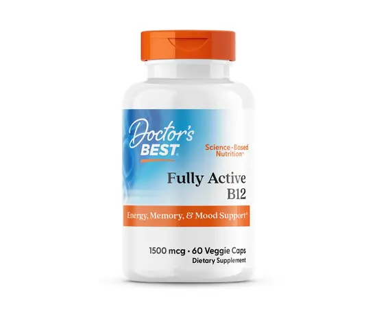 Doctor's Best Fully Active B12 1500 mcg 60 caps, image 