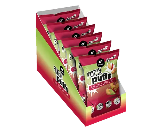 Go Fitness Protein Puffs 50 g Hot Fuego Chili Lime, Go Fitness Protein Puffs 50 g Hot Fuego Chili Lime , изображение 2 в интернет магазине Mega Mass