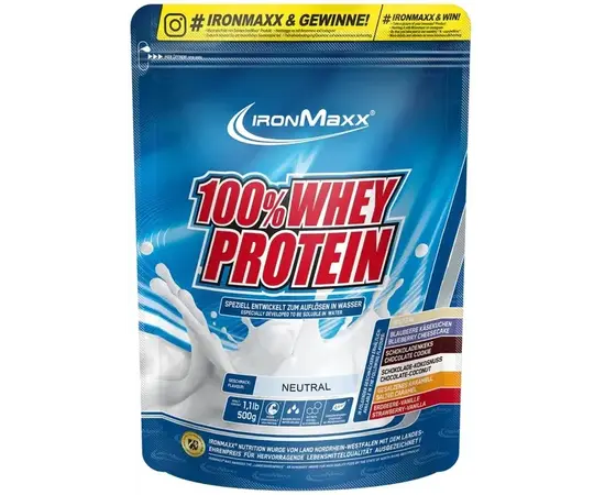 IronMaxx 100% Whey Protein 500 g, Фасування: 500 g, Смак: Milk Chocolate / Молочний Шоколад, image , зображення 4