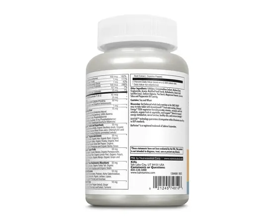 KAL Enhanced Energy Teen 60 tabs, KAL Enhanced Energy Teen 60 tabs , изображение 3 в интернет магазине Mega Mass