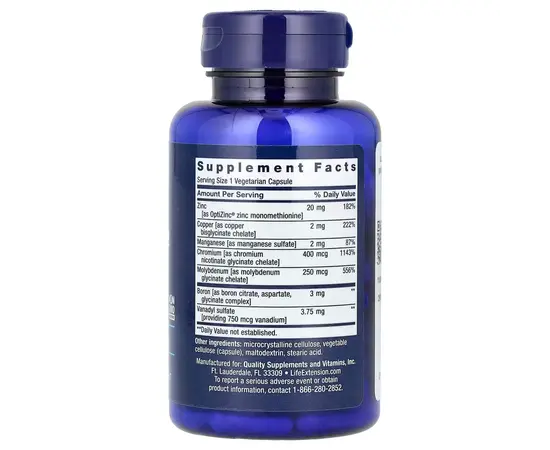 Life Extension Only Trace Minerals 90 caps, image , зображення 2