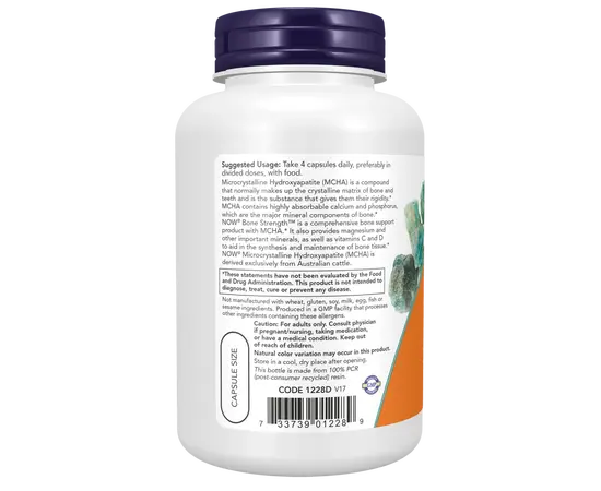 NOW Bone Strength 120 caps, image , зображення 3