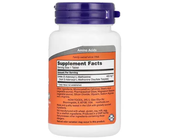 NOW SAMe 400 mg 30 tabs, NOW SAMe 400 mg 30 tabs , изображение 2 в интернет магазине Mega Mass