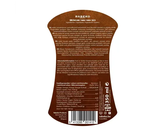Rabeko BBQ Zero 350 ml, Rabeko BBQ Zero 350 ml , изображение 2 в интернет магазине Mega Mass