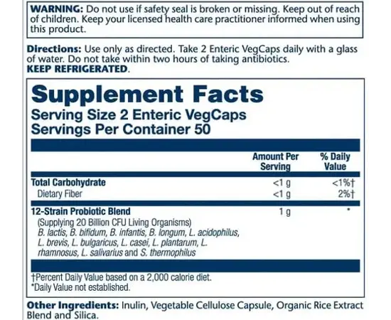 Solaray Multidophilus 20 Billion 50 VegCaps, image , зображення 2