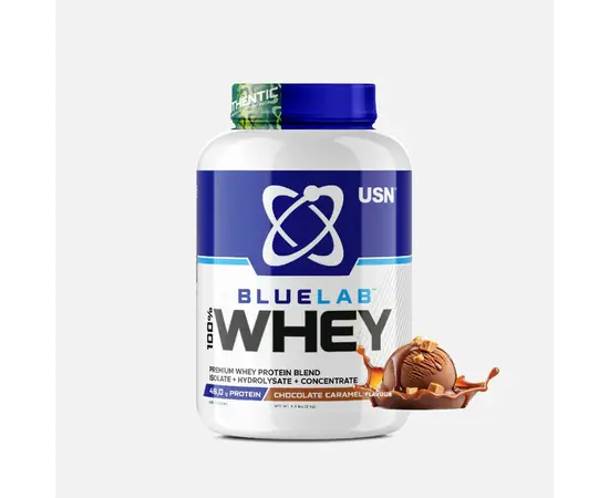 USN Blue Lab 100% Whey 2000 g, Фасування: 2000 g, Смак: Strawberry Cream / Полуничний Крем, image , зображення 2
