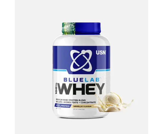 USN Blue Lab 100% Whey 2000 g, Фасування: 2000 g, Смак: Strawberry Cream / Полуничний Крем, image , зображення 4