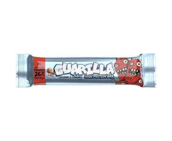 Guarilla High Protein Bar 48 g Vanilla Caramel, Guarilla High Protein Bar 48 g Vanilla Caramel , изображение 3 в интернет магазине Mega Mass
