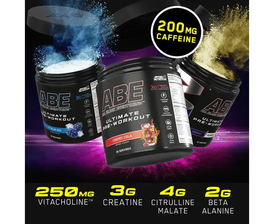 Applied Nutrition ABE - All Black Everything 375 g, Фасовка: 375 g, Вкусы: Strawberry Mojito / Клубника Мохито, Applied Nutrition ABE - All Black Everything 375 g, Фасовка: 375 g, Вкусы: Strawberry Mojito / Клубника Мохито , изображение 3 в интернет магазине Mega Mass