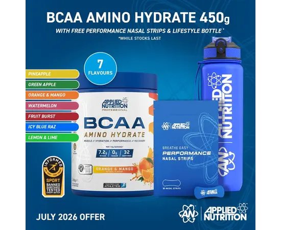 Applied Nutrition BCAA Amino-Hydrate 450 g, Фасування: 450 g, Смак: Fruit Burst / Фруктовий Вибух, image , зображення 2