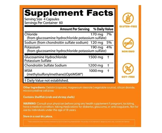 Doctor's Best Glucosamine Chondroitin & MSM 240 caps, Фасування: 240 caps, image , зображення 2