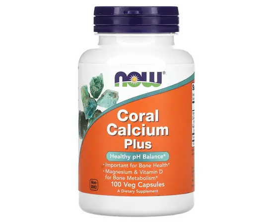 NOW Coral Calcium Plus Magnesium & Vitamin D 100 caps, image 