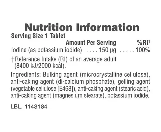 Nature's Plus Iodine 150 mcg 100 tabs, image , зображення 2
