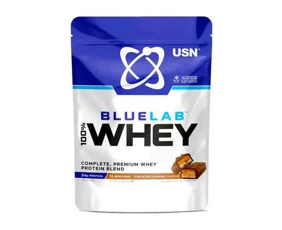 USN Blue Lab 100% Whey 476 g, Фасування: 476 g, Смак: Caramel Popcorn / Карамель Попкорн, image , зображення 4