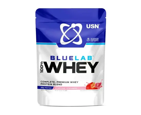USN Blue Lab 100% Whey 476 g, Фасування: 476 g, Смак: Caramel Popcorn / Карамель Попкорн, image , зображення 2