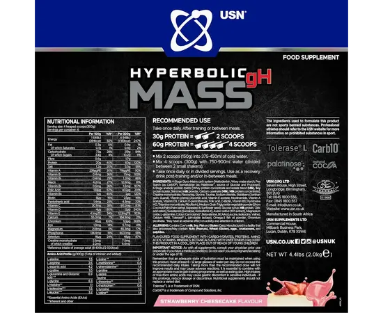 USN Hyperbolic gH Mass 2000 g, Фасовка: 2000 g, Вкусы: Dutch chocolate / Голландский шоколад, USN Hyperbolic gH Mass 2000 g, Фасовка: 2000 g, Вкусы: Dutch chocolate / Голландский шоколад , изображение 2 в интернет магазине Mega Mass